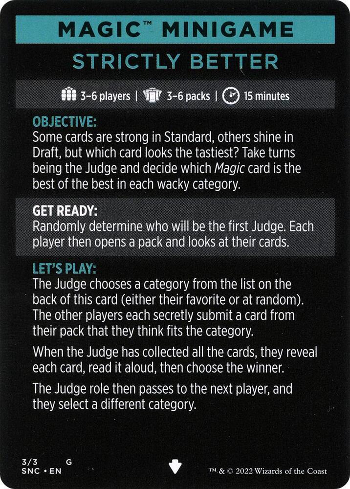 Magic Minigame: Strictly Better [Streets of New Capenna] 3