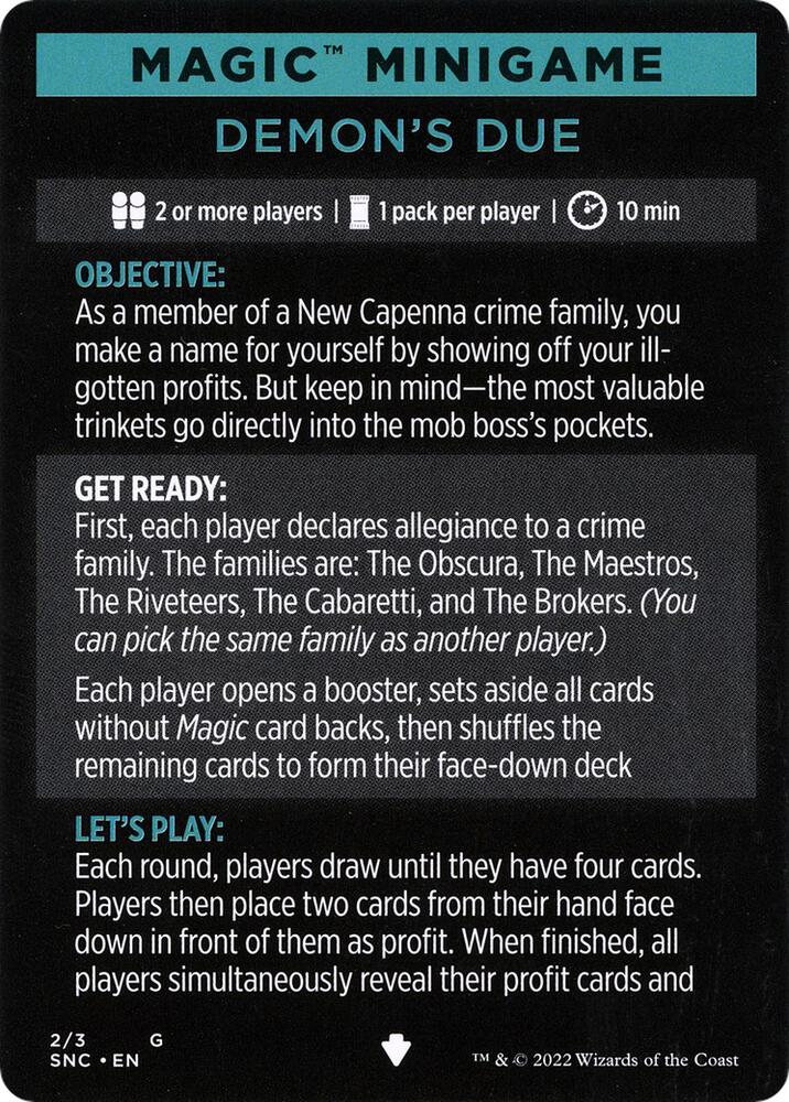 Magic Minigame: Demon's Due [Streets of New Capenna] 2