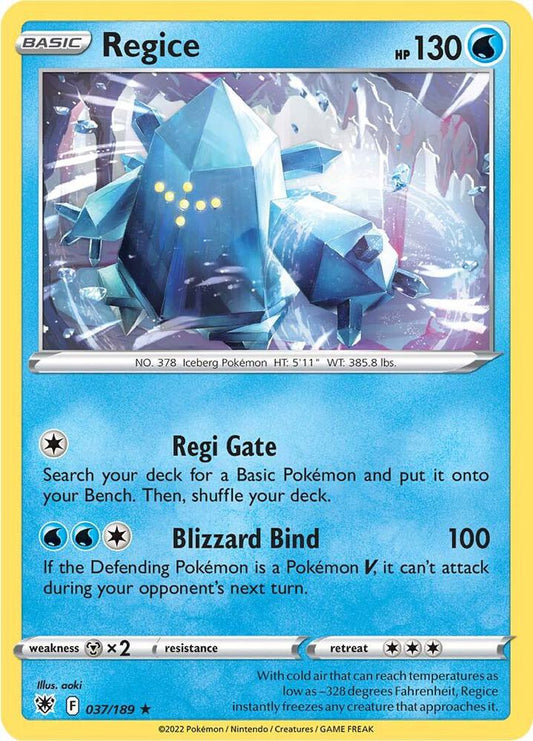 Regice [SWSH10: Astral Radiance] 037/189