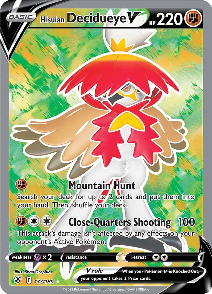 Hisuian Decidueye V (Full Art) [SWSH10: Astral Radiance] 173/189