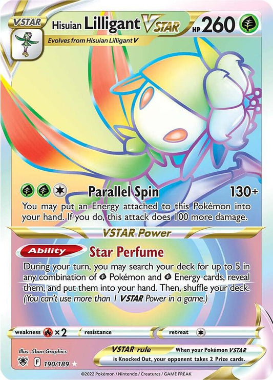 Hisuian Lilligant VSTAR (Secret) [SWSH10: Astral Radiance] 190/189