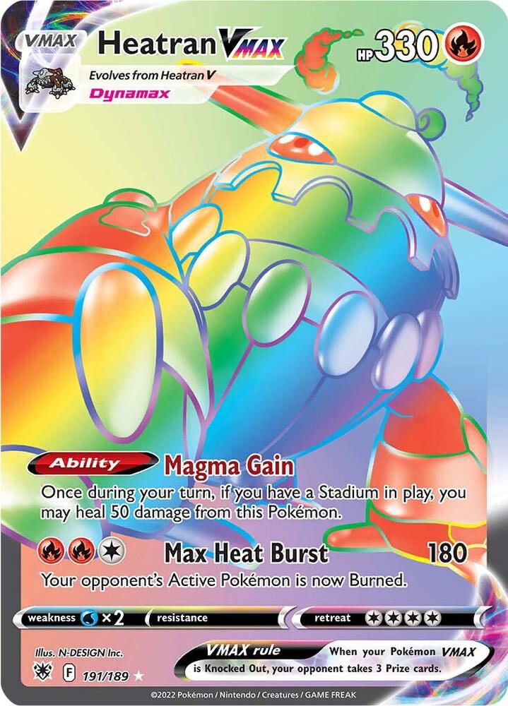 Heatran VMAX (Secret) [SWSH10: Astral Radiance] 191/189