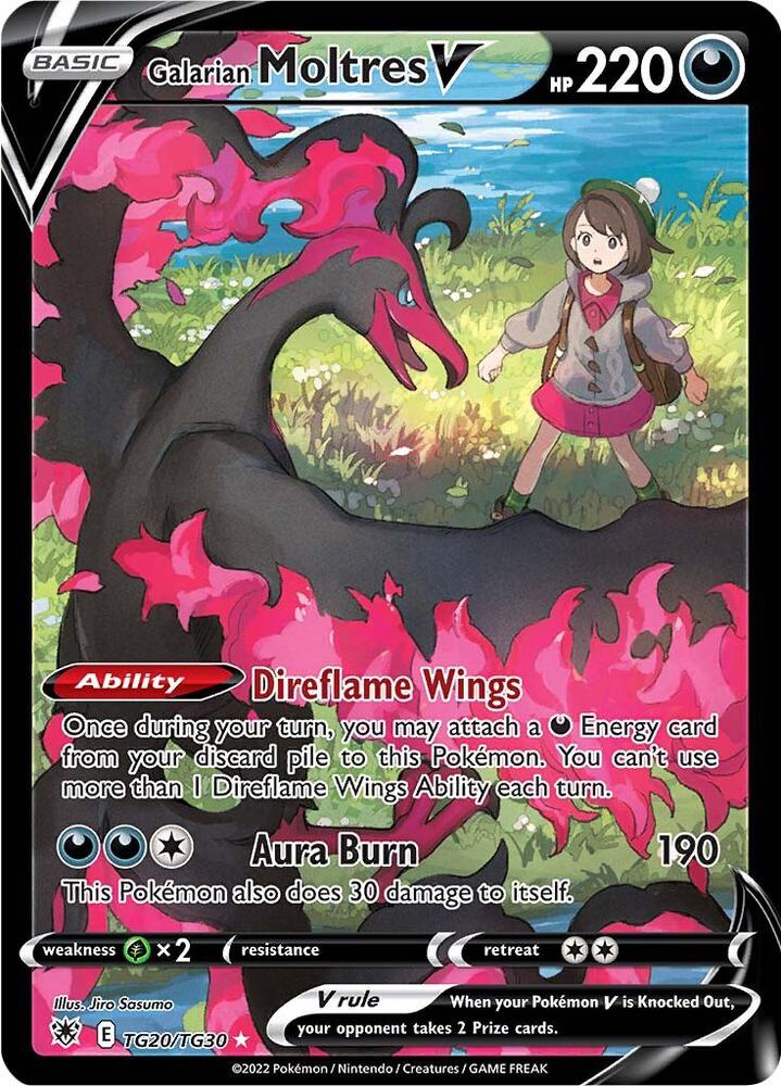 Galarian Moltres V [SWSH10: Astral Radiance Trainer Gallery] TG20/TG30