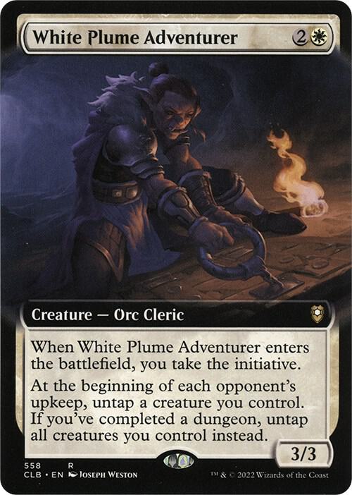 White Plume Adventurer (Extended Art) [Commander Legends: Battle for Baldur's Gate] 558