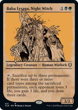 Baba Lysaga, Night Witch (Showcase) [Commander Legends: Battle for Baldur's Gate] 414