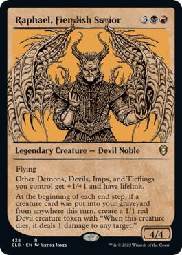 Raphael, Fiendish Savior (Showcase) [Commander Legends: Battle for Baldur's Gate] 438