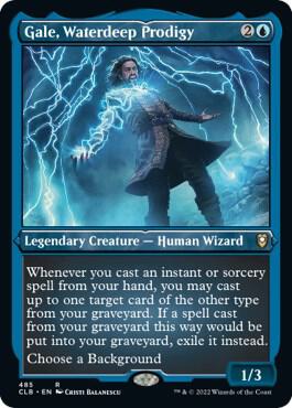 Gale, Waterdeep Prodigy (Foil Etched) [Commander Legends: Battle for Baldur's Gate] 485