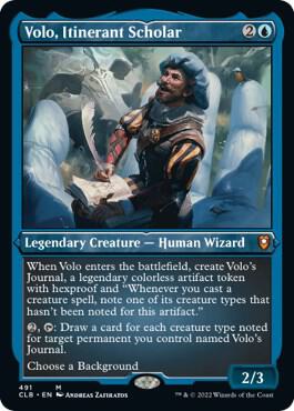 Volo, Itinerant Scholar (Foil Etched) [Commander Legends: Battle for Baldur's Gate] 491