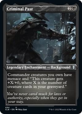Criminal Past (Foil Etched) [Commander Legends: Battle for Baldur's Gate] 494
