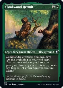 Cloakwood Hermit (Foil Etched) [Commander Legends: Battle for Baldur's Gate] 514
