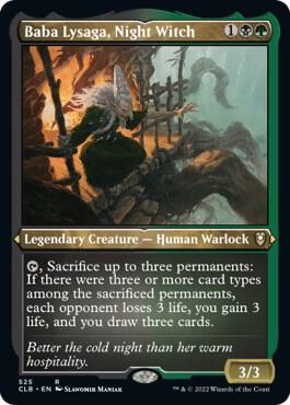 Baba Lysaga, Night Witch (Foil Etched) [Commander Legends: Battle for Baldur's Gate] 525