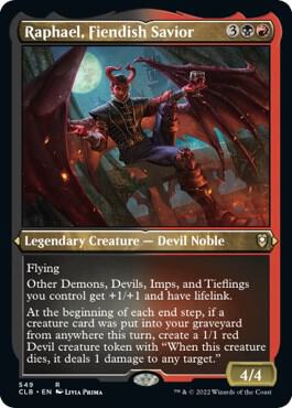Raphael, Fiendish Savior (Foil Etched) [Commander Legends: Battle for Baldur's Gate] 549