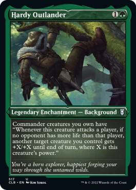 Hardy Outlander (Foil Etched) [Commander Legends: Battle for Baldur's Gate] 517