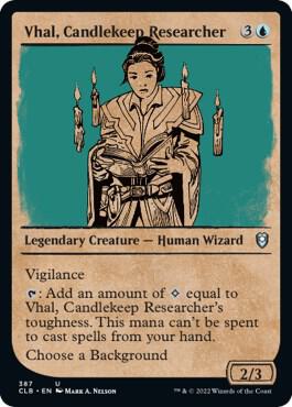 Vhal, Candlekeep Researcher (Showcase) [Commander Legends: Battle for Baldur's Gate] 387