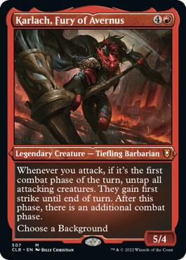 Karlach, Fury of Avernus (Foil Etched) [Commander Legends: Battle for Baldur's Gate] 507