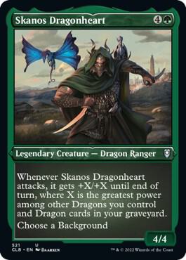 Skanos Dragonheart (Foil Etched) [Commander Legends: Battle for Baldur's Gate] 521