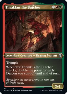 Thrakkus the Butcher (Foil Etched) [Commander Legends: Battle for Baldur's Gate] 551