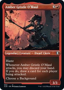 Amber Gristle O'Maul (Foil Etched) [Commander Legends: Battle for Baldur's Gate] 502
