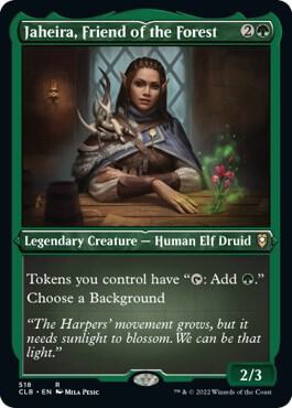 Jaheira, Friend of the Forest (Foil Etched) [Commander Legends: Battle for Baldur's Gate] 518