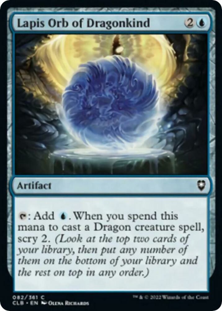 Lapis Orb of Dragonkind [Commander Legends: Battle for Baldur's Gate] 82