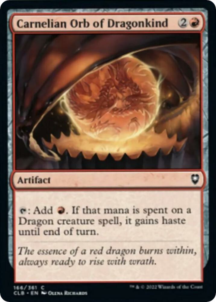Carnelian Orb of Dragonkind [Commander Legends: Battle for Baldur's Gate] 166