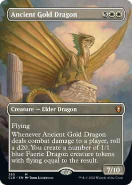 Ancient Gold Dragon (Borderless) [Commander Legends: Battle for Baldur's Gate] 365