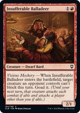 Insufferable Balladeer [Commander Legends: Battle for Baldur's Gate] 184