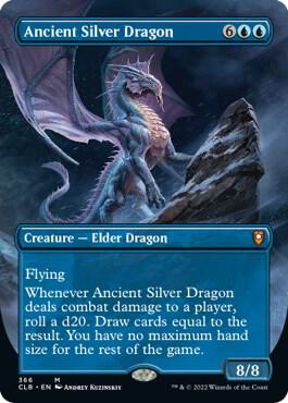 Ancient Silver Dragon (Borderless) [Commander Legends: Battle for Baldur's Gate] 366
