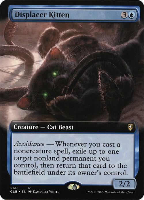 Displacer Kitten (Extended Art) [Commander Legends: Battle for Baldur's Gate] 560