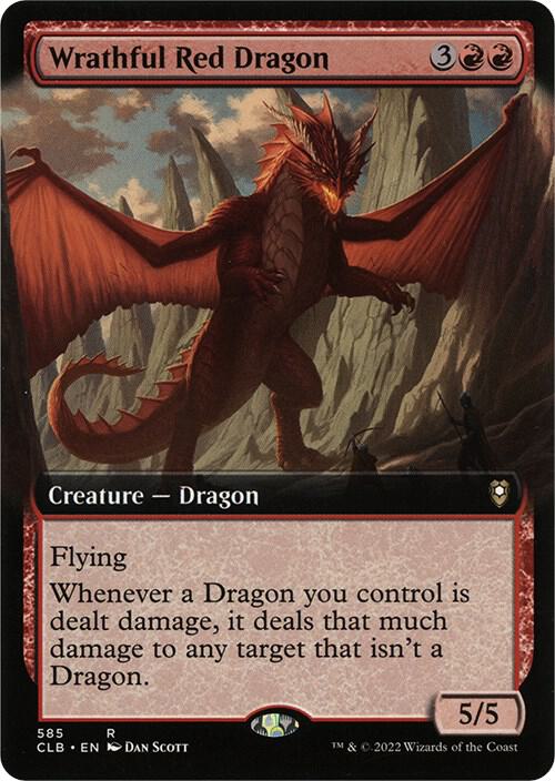 Wrathful Red Dragon (Extended Art) [Commander Legends: Battle for Baldur's Gate] 585
