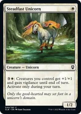 Steadfast Unicorn [Commander Legends: Battle for Baldur's Gate] 44