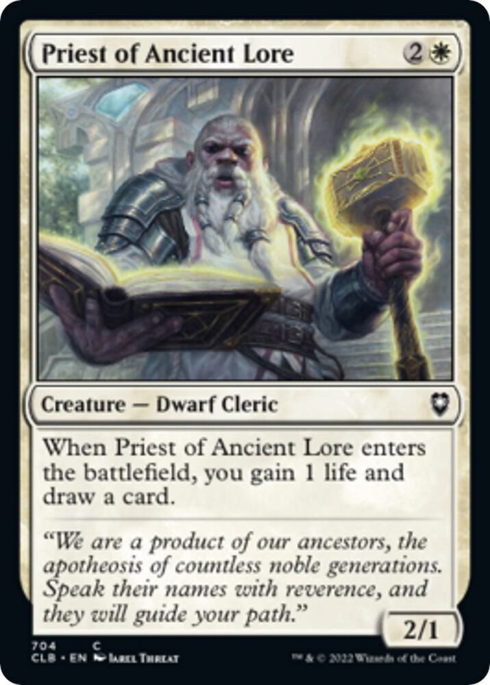 Priest of Ancient Lore [Commander Legends: Battle for Baldur's Gate] 704