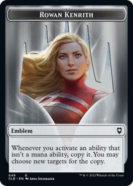 Emblem - Rowan Kenrith // Copy Double-Sided Token [Commander Legends: Battle for Baldur's Gate] 49 // 19