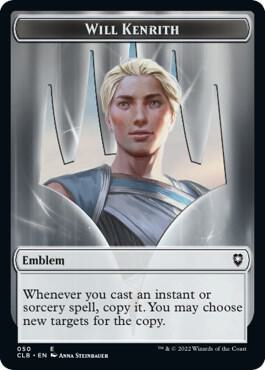 Emblem - Will Kenrith // Copy Double-Sided Token [Commander Legends: Battle for Baldur's Gate] 50 // 19
