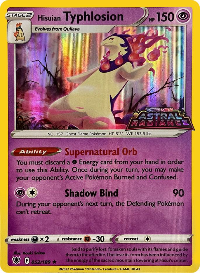 Hisuian Typhlosion - 052/189 (GameStop Exclusive) [Miscellaneous Cards & Products] 052/189