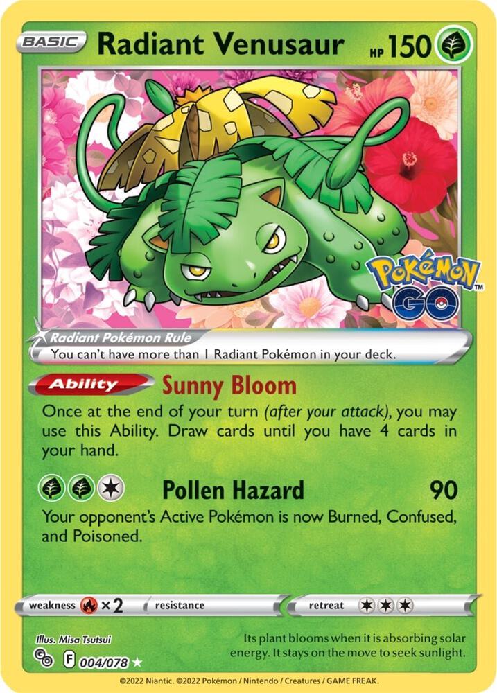Radiant Venusaur [Pokemon GO] 004/078