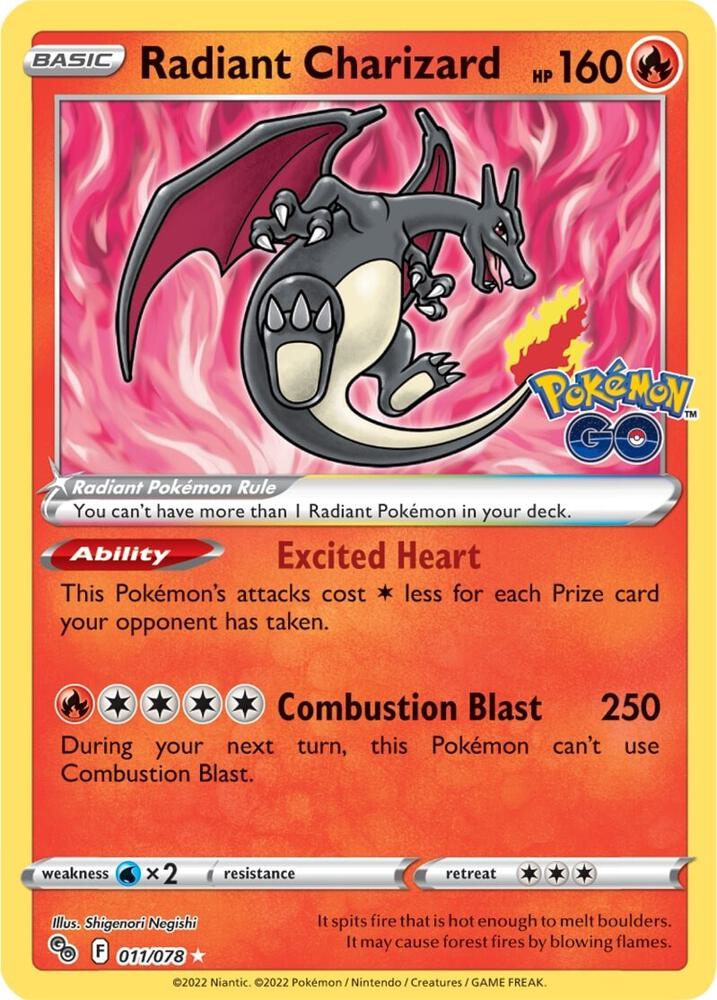 Radiant Charizard [Pokemon GO] 011/078