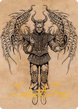 Raphael, Fiendish Savior Art Card (75/81) (Gold-Stamped Signature) [Art Series: Commander Legends: Battle for Baldur's Gate] 75