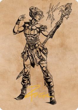 Neera, Wild Mage Art Card (Gold-Stamped Signature) [Art Series: Commander Legends: Battle for Baldur's Gate] 74