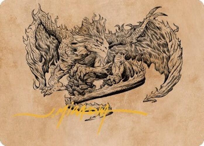 Miirym, Sentinel Wyrm Art Card (Gold-Stamped Signature) [Art Series: Commander Legends: Battle for Baldur's Gate] 71