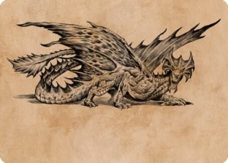 Ancient Brass Dragon Art Card (49/81) [Art Series: Commander Legends: Battle for Baldur's Gate] 49