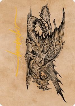 Ancient Brass Dragon Art Card (49/81) (Gold-Stamped Signature) [Art Series: Commander Legends: Battle for Baldur's Gate] 49