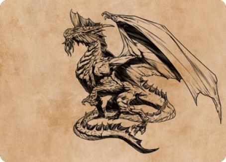 Ancient Silver Dragon Art Card (47/81) [Art Series: Commander Legends: Battle for Baldur's Gate] 47