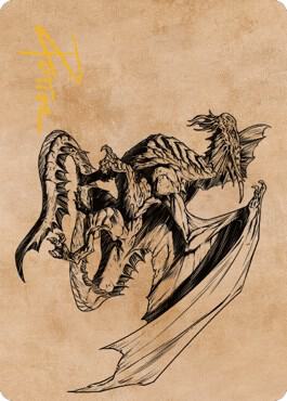 Ancient Silver Dragon Art Card (47/81) (Gold-Stamped Signature) [Art Series: Commander Legends: Battle for Baldur's Gate] 47