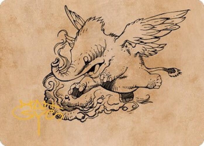Lulu, Loyal Hollyphant Art Card (Gold-Stamped Signature) [Art Series: Commander Legends: Battle for Baldur's Gate] 46