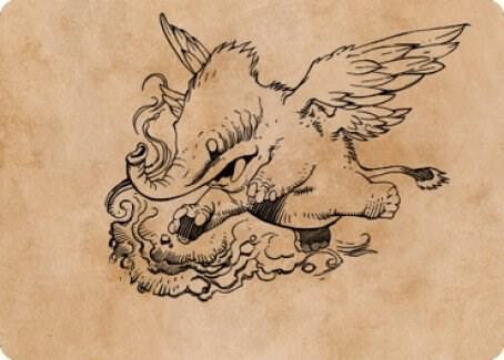 Lulu, Loyal Hollyphant Art Card [Art Series: Commander Legends: Battle for Baldur's Gate] 46
