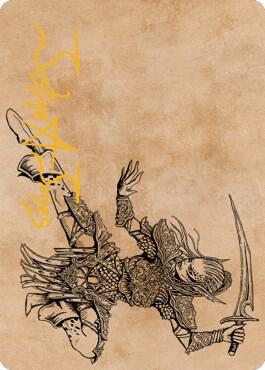 Lae'zel, Vlaakith's Champion Art Card (Gold-Stamped Signature) [Art Series: Commander Legends: Battle for Baldur's Gate] 45