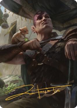 Minsc & Boo, Timeless Heroes Art Card (38/81) (Gold-Stamped Signature) [Art Series: Commander Legends: Battle for Baldur's Gate] 38