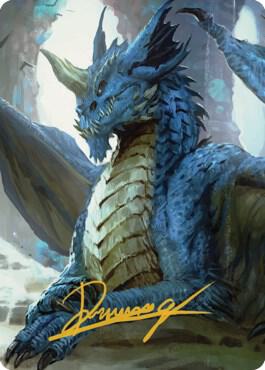 Young Blue Dragon Art Card (Gold-Stamped Signature) [Art Series: Commander Legends: Battle for Baldur's Gate] 27