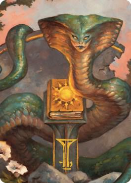Guardian Naga Art Card (Gold-Stamped Signature) [Art Series: Commander Legends: Battle for Baldur's Gate] 16